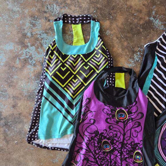 Moxie Cycling Jerseys Womens Lot of 3 SizeS M Pullover Jerseys Tanks Pockets - Picture 2 of 7
